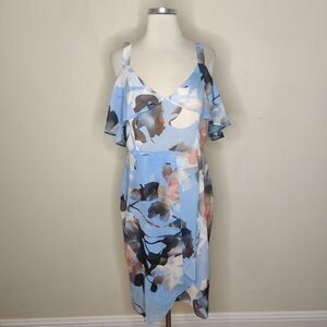 Cooper St‎ Floral Tank Dress Faux Wrap Chiffon Hi Low Sundress